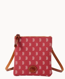 Dooney & Bourke Game Day Ready|Printed Fabric<MLB Small North South Top Zip Crossbody Red Sox