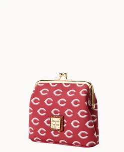 Dooney & Bourke Grab and Go|Clutches<MLB Large Framed Purse Reds