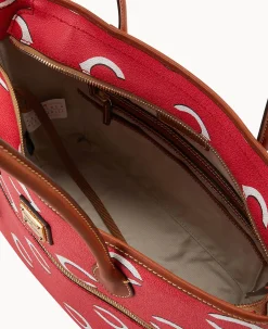 Dooney & Bourke Game Day Ready|Printed Fabric<MLB Tote Reds