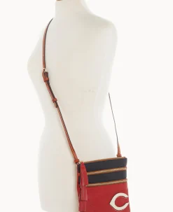Dooney & Bourke Game Day Ready|Printed Fabric<MLB Triple Zip Crossbody Reds