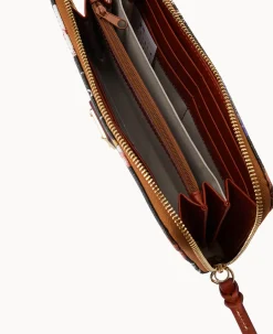 Dooney & Bourke Grab and Go|Wristlets<MLB Large Zip Around Wristlet Rockies
