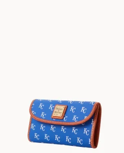 Dooney & Bourke Grab and Go|Clutches<MLB Continental Clutch ROYALS