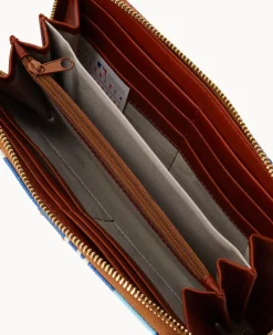 Dooney & Bourke Grab and Go|Wristlets<MLB Large Zip Around Wristlet Royals