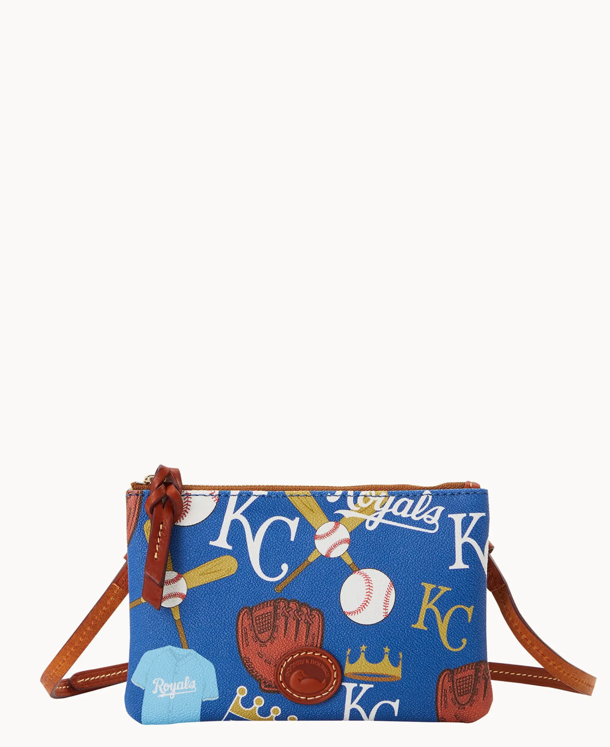 Dooney & Bourke Game Day Ready|Printed Fabric<MLB Top Zip Crossbody Royals