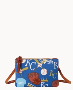 Dooney & Bourke Game Day Ready|Printed Fabric<MLB Top Zip Crossbody Royals