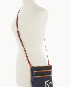 Dooney & Bourke Game Day Ready|Printed Fabric<MLB Triple Zip Crossbody Royals
