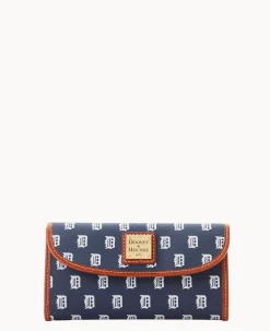 Dooney & Bourke Grab and Go|Clutches<MLB Continental Clutch TIGERS
