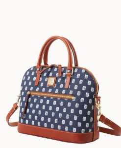 Dooney & Bourke Game Day Ready|Printed Fabric<MLB Domed Zip Satchel TIGERS