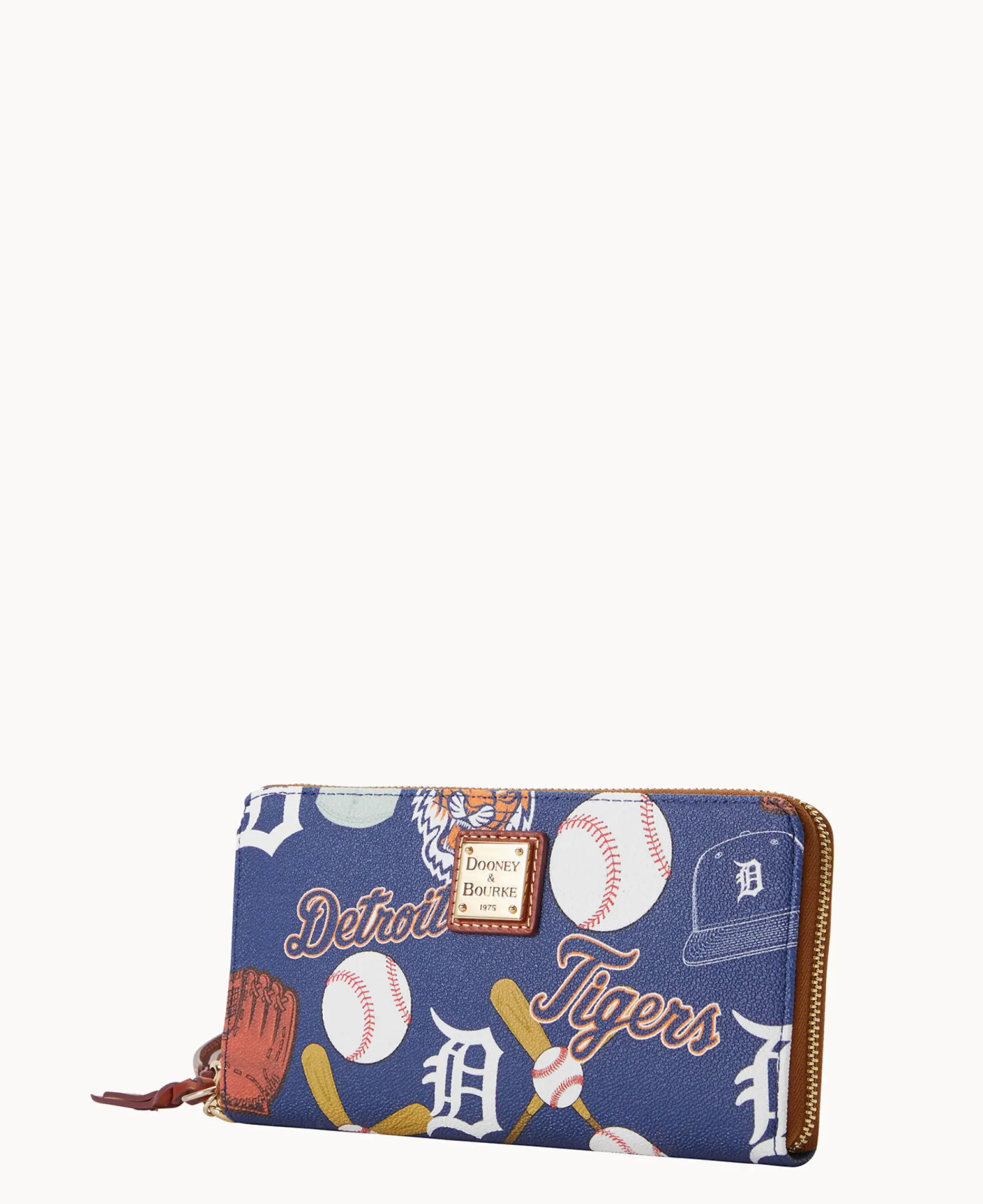 Dooney & Bourke Grab and Go|Wristlets<MLB Large Zip Around Wristlet Tigers