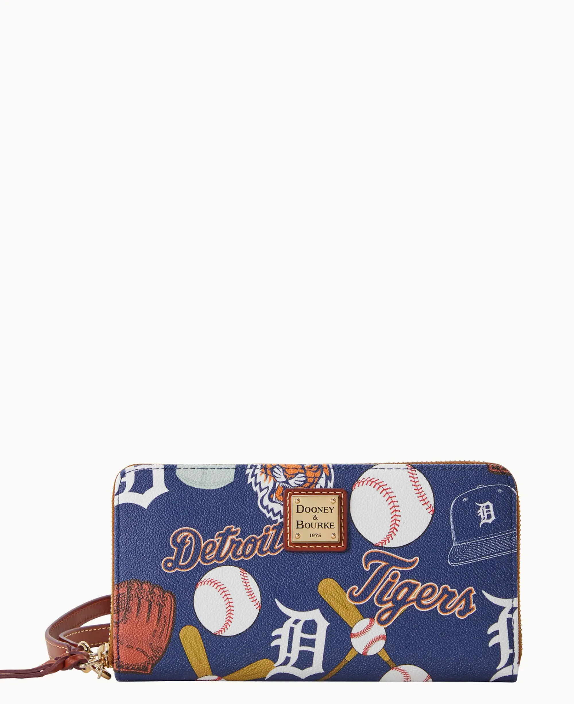 Dooney & Bourke Grab and Go|Wristlets<MLB Large Zip Around Wristlet Tigers