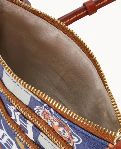 Dooney & Bourke Game Day Ready|Printed Fabric<MLB N S Triple Zip Crossbody Tigers