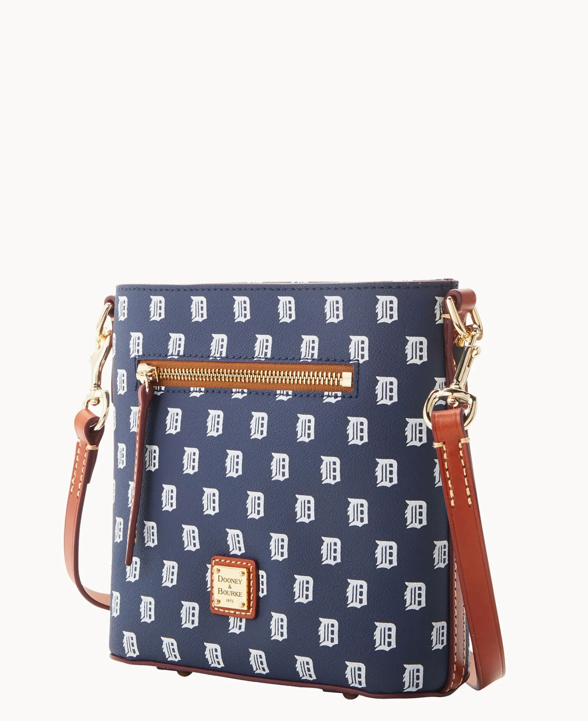 Dooney & Bourke Game Day Ready|Printed Fabric<MLB Small Zip Crossbody TIGERS