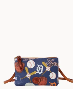 Dooney & Bourke Game Day Ready|Printed Fabric<MLB Top Zip Crossbody Tigers