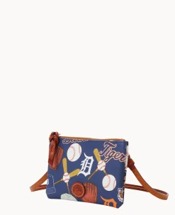 Dooney & Bourke Game Day Ready|Printed Fabric<MLB Top Zip Crossbody Tigers