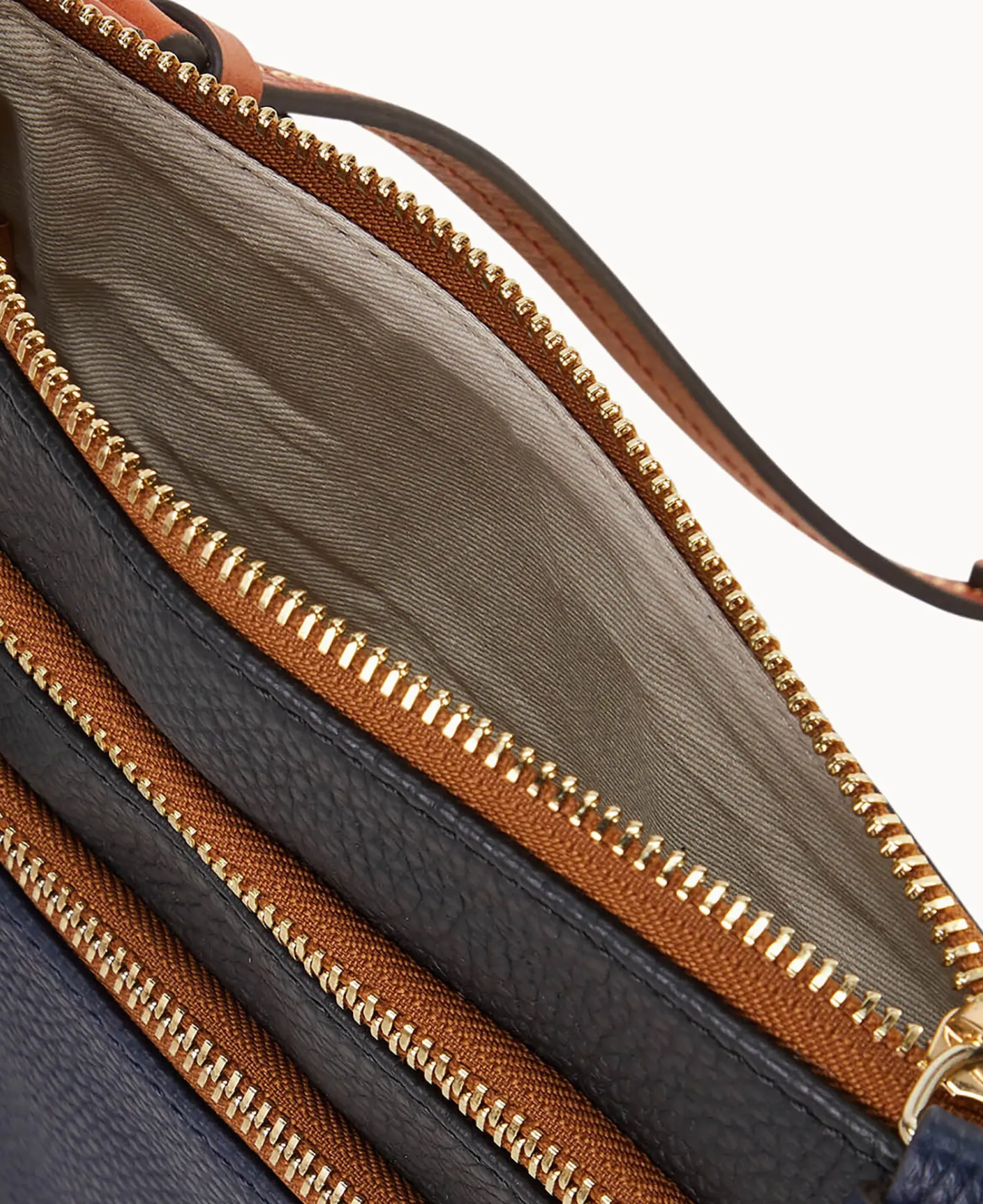 Dooney & Bourke Game Day Ready|Printed Fabric<MLB Triple Zip Crossbody Tigers