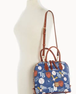 Dooney & Bourke Game Day Ready|Printed Fabric<MLB Zip Zip Satchel Tigers
