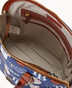 Dooney & Bourke Game Day Ready|Printed Fabric<MLB Zip Zip Satchel Tigers