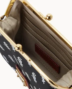 Dooney & Bourke Grab and Go|Clutches<MLB Large Framed Purse White Sox