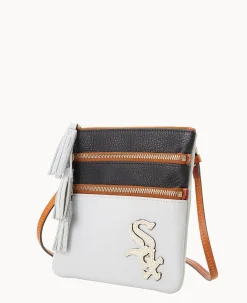 Dooney & Bourke Game Day Ready|Printed Fabric<MLB Triple Zip Crossbody White Sox
