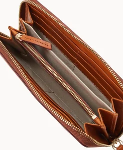 Dooney & Bourke Grab and Go|Wristlets<MLB Large Zip Around Wristlet Yankees