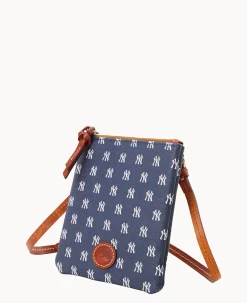 Dooney & Bourke Game Day Ready|Printed Fabric<MLB Small North South Top Zip Crossbody Yankees