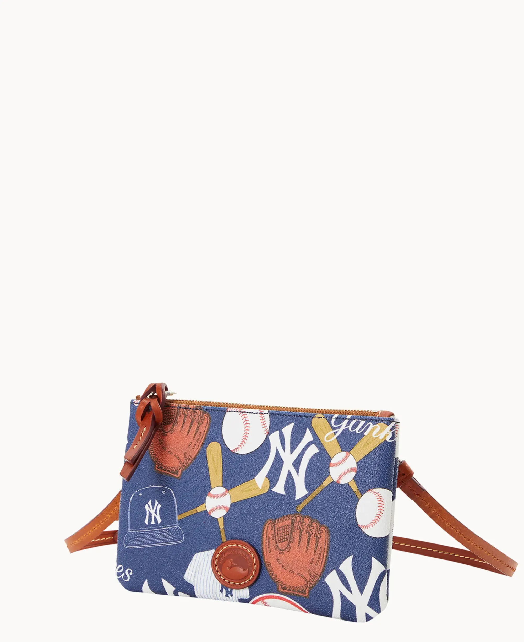 Dooney & Bourke Game Day Ready|Printed Fabric<MLB Top Zip Crossbody Yankees
