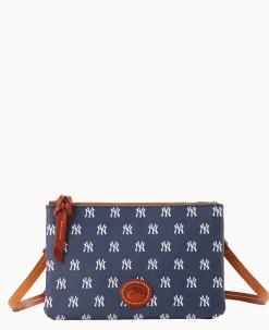 Dooney & Bourke Game Day Ready|Printed Fabric<MLB Top Zip Crossbody Yankees