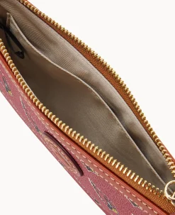 Dooney & Bourke Grab and Go|Wristlets<NFL AZ Large Slim Wristlet Cardinals