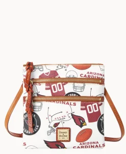 Dooney & Bourke Game Day Ready|Printed Fabric<NFL AZ N S Triple Zip Crossbody CARDINALS