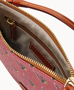 Dooney & Bourke Game Day Ready|Printed Fabric<NFL AZ North South Top Zip Crossbody Cardinals
