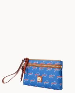 Dooney & Bourke Grab and Go|Wristlets<NFL Bills Double Zip Wristlet Buffalo Bills