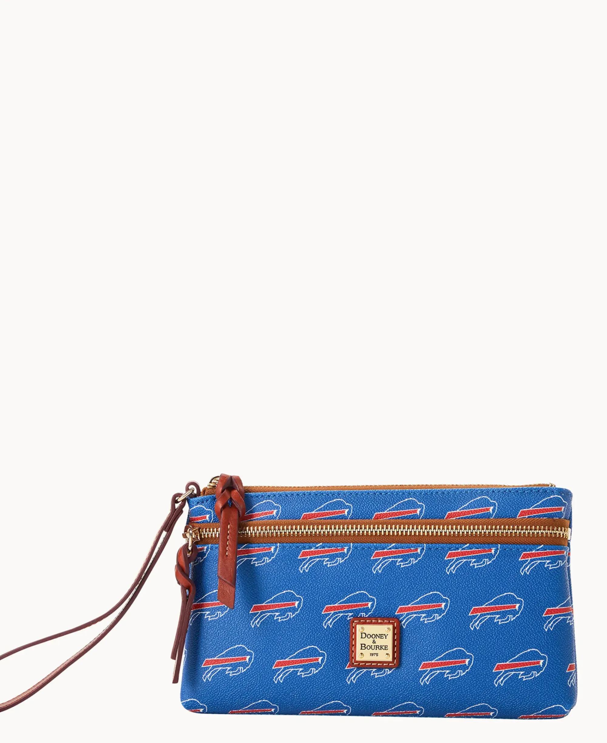 Dooney & Bourke Grab and Go|Wristlets<NFL Bills Double Zip Wristlet Buffalo Bills
