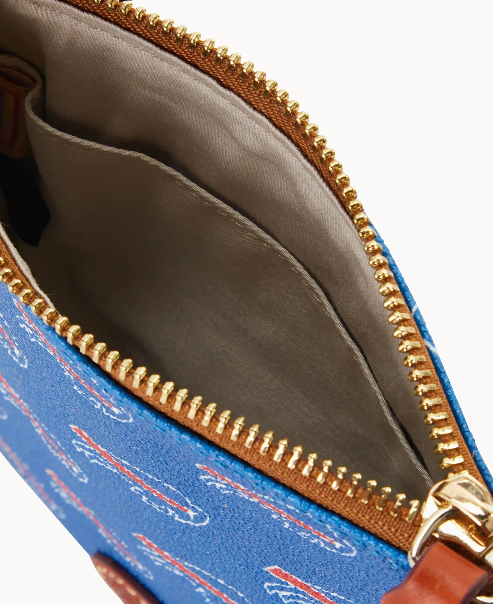 Dooney & Bourke Game Day Ready|Printed Fabric<NFL Small North South Top Zip Crossbody Bills