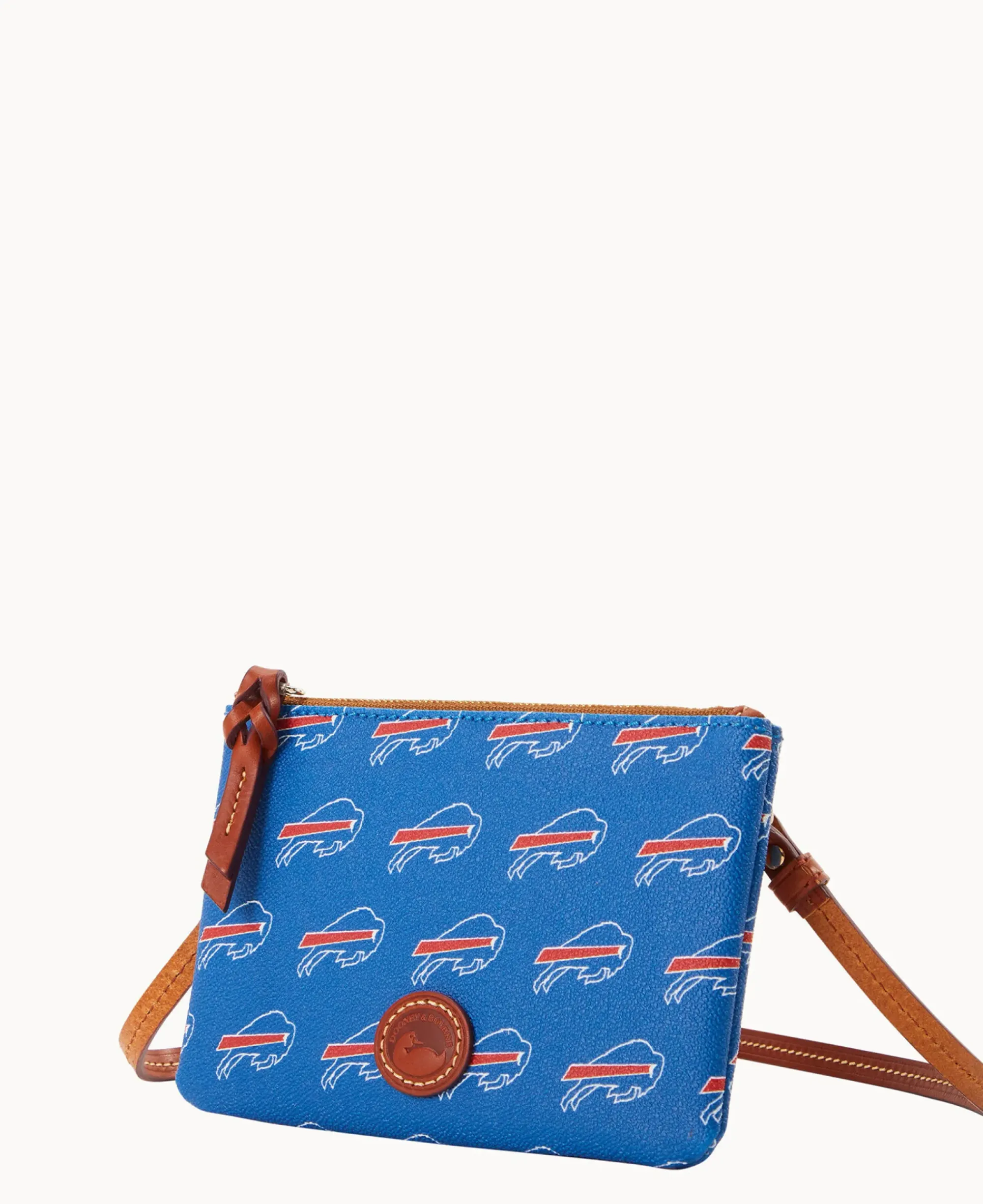 Dooney & Bourke Game Day Ready|Printed Fabric<NFL Top Zip Crossbody Bills
