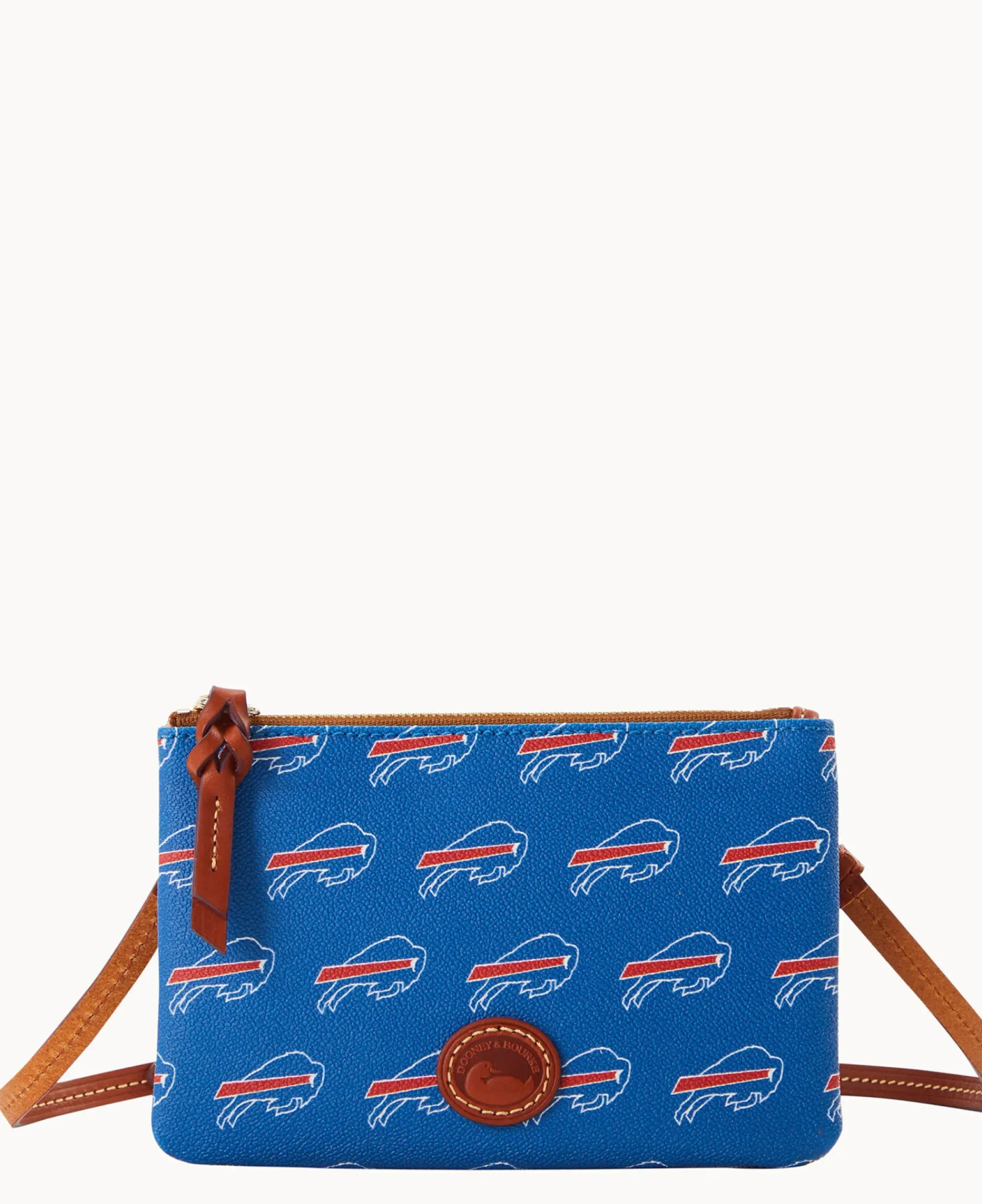 Dooney & Bourke Game Day Ready|Printed Fabric<NFL Top Zip Crossbody Bills