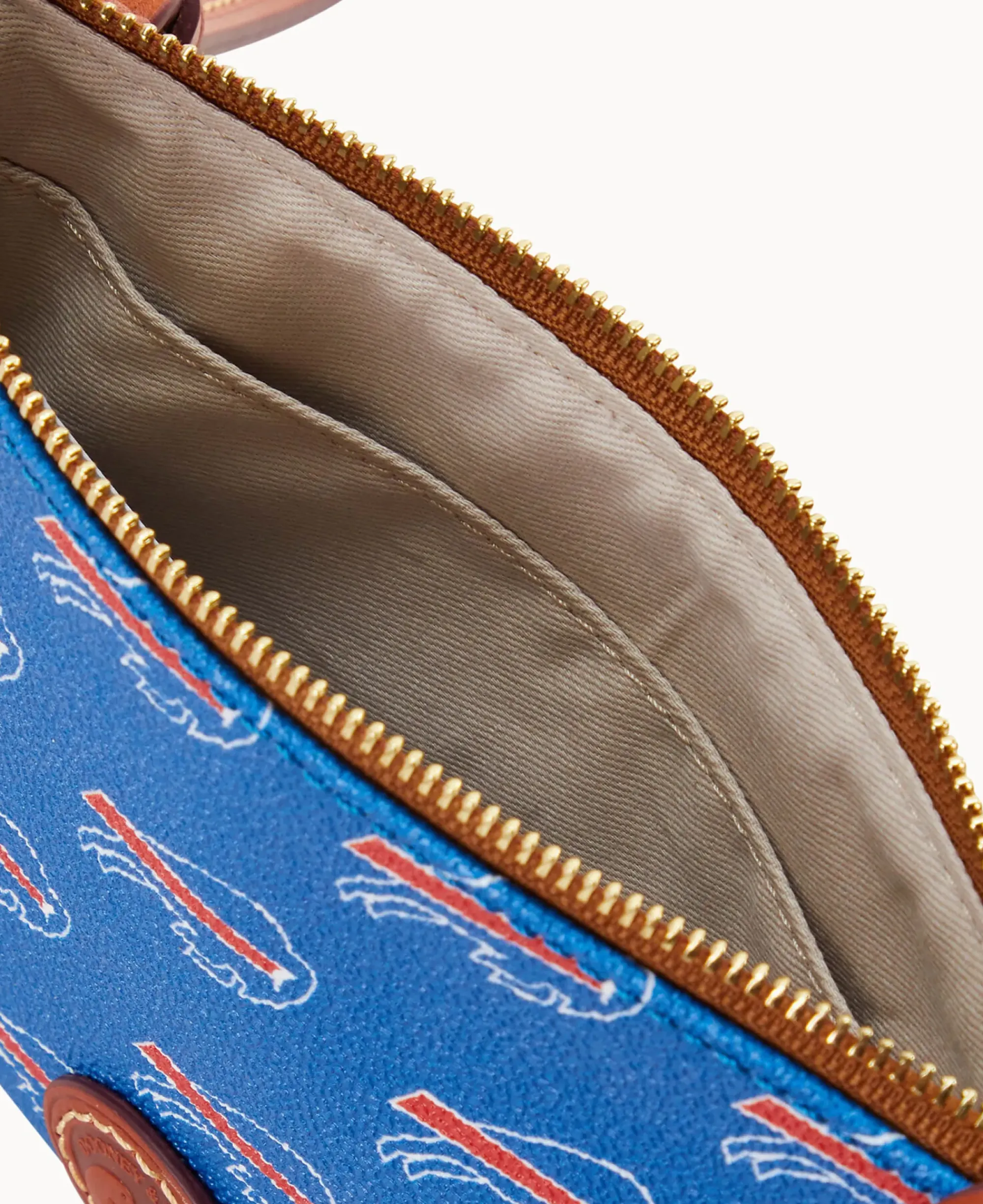 Dooney & Bourke Game Day Ready|Printed Fabric<NFL Top Zip Crossbody Bills