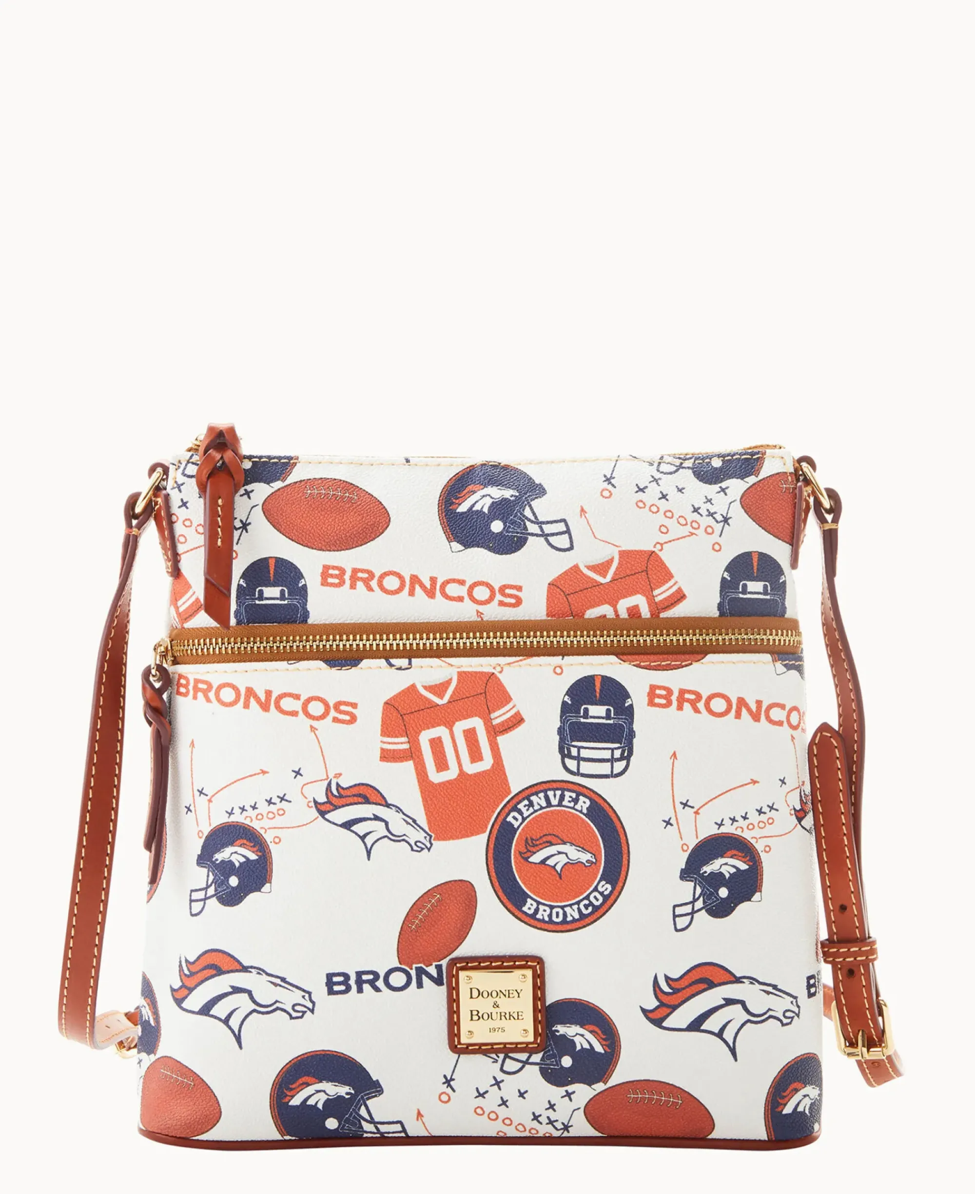 Dooney & Bourke Game Day Ready|Printed Fabric<NFL Crossbody BRONCOS