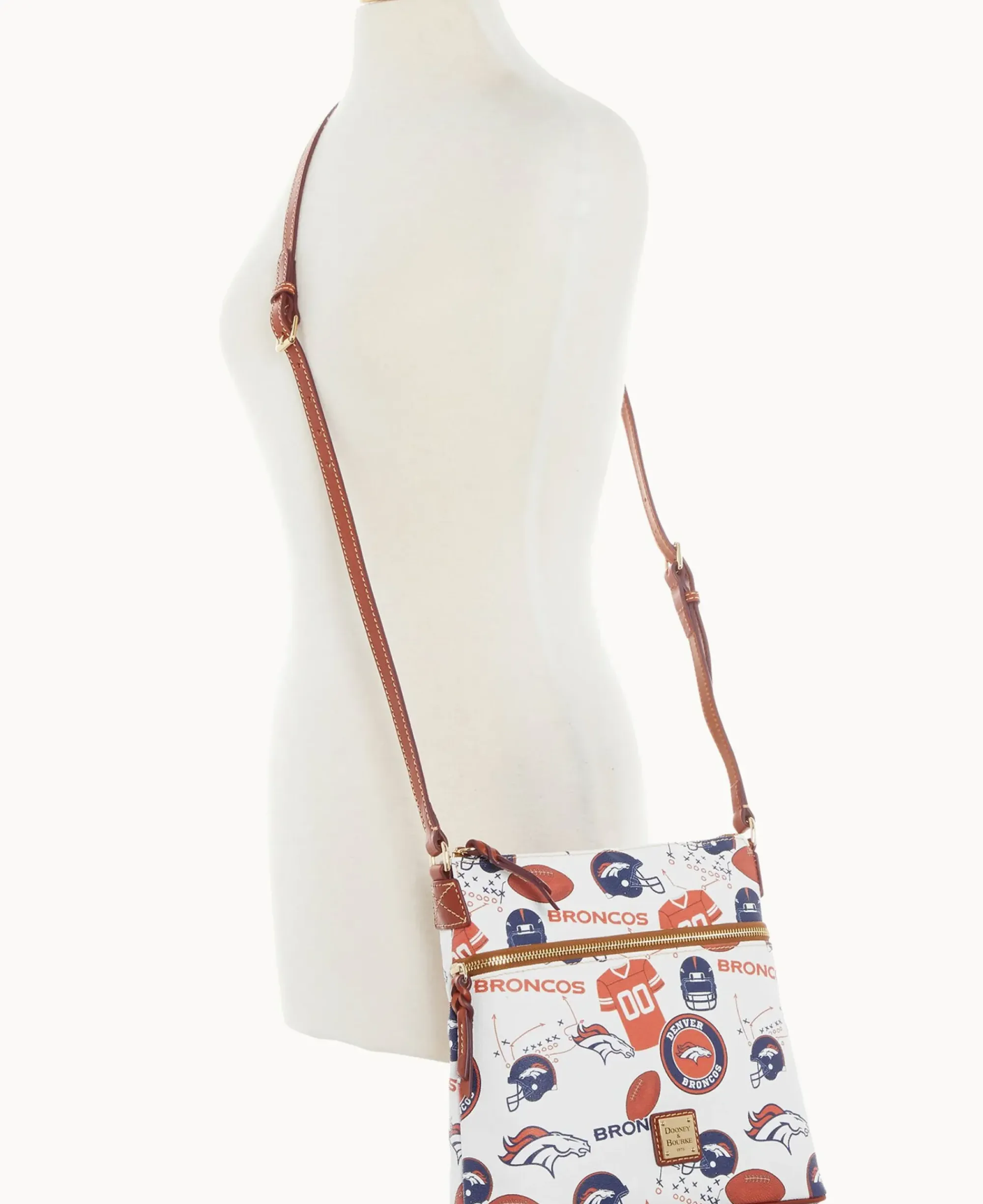 Dooney & Bourke Game Day Ready|Printed Fabric<NFL Crossbody BRONCOS