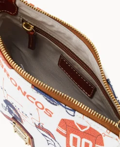 Dooney & Bourke Game Day Ready|Printed Fabric<NFL Crossbody Pouchette BRONCOS