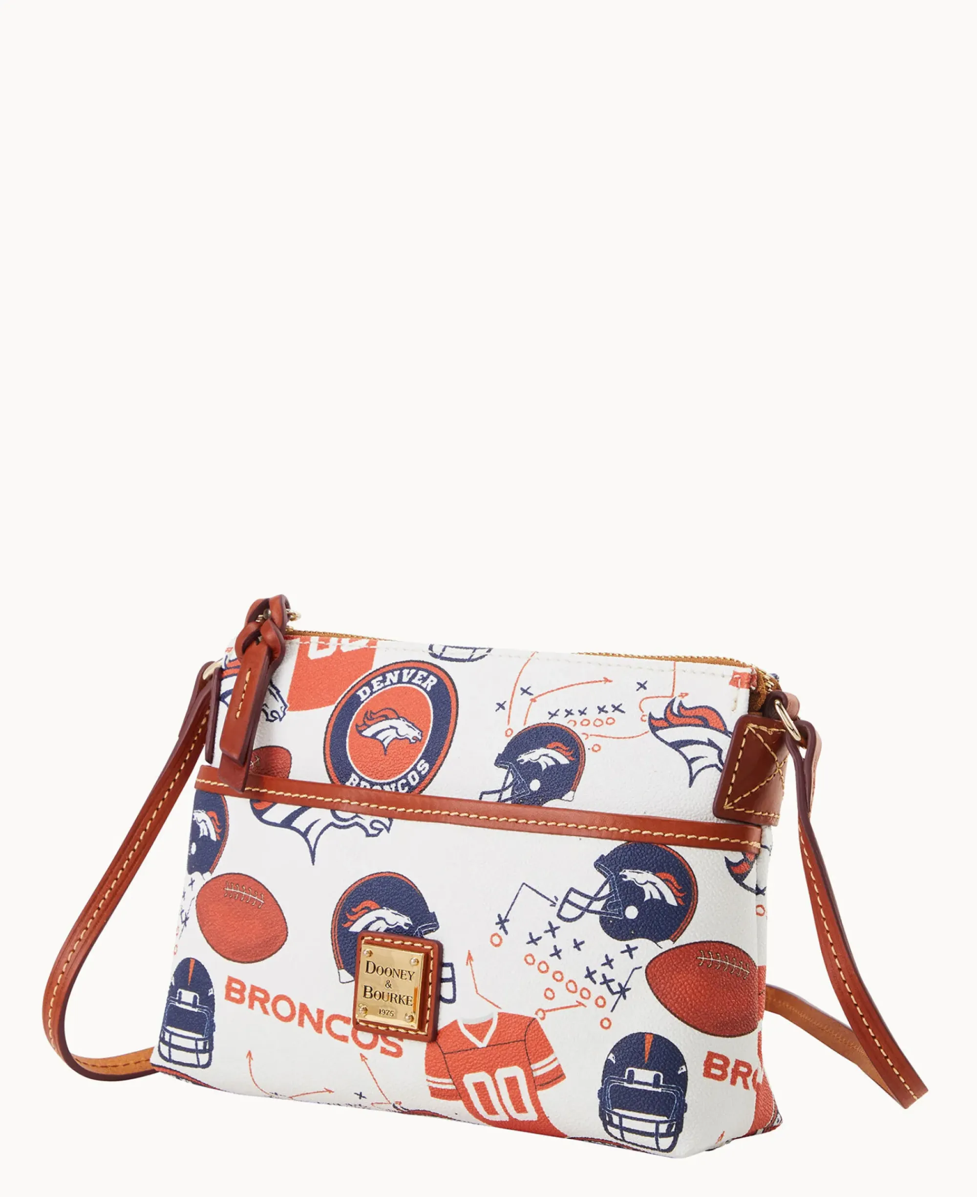 Dooney & Bourke Game Day Ready|Printed Fabric<NFL Ginger Crossbody BRONCOS