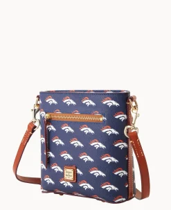 Dooney & Bourke Game Day Ready|Printed Fabric<NFL Small Zip Crossbody BRONCOS