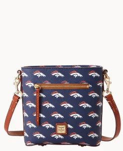 Dooney & Bourke Game Day Ready|Printed Fabric<NFL Small Zip Crossbody BRONCOS