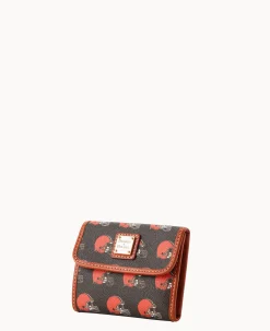 Dooney & Bourke Grab and Go|Wallets<NFL Flap Credit Card Wallet BROWNS