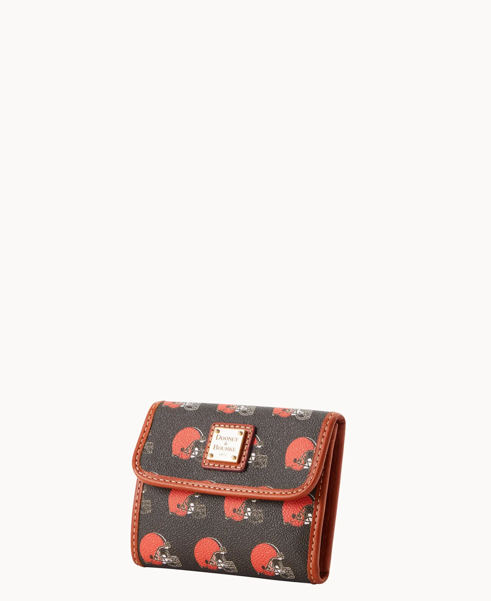 Dooney & Bourke Grab and Go|Wallets<NFL Flap Credit Card Wallet BROWNS