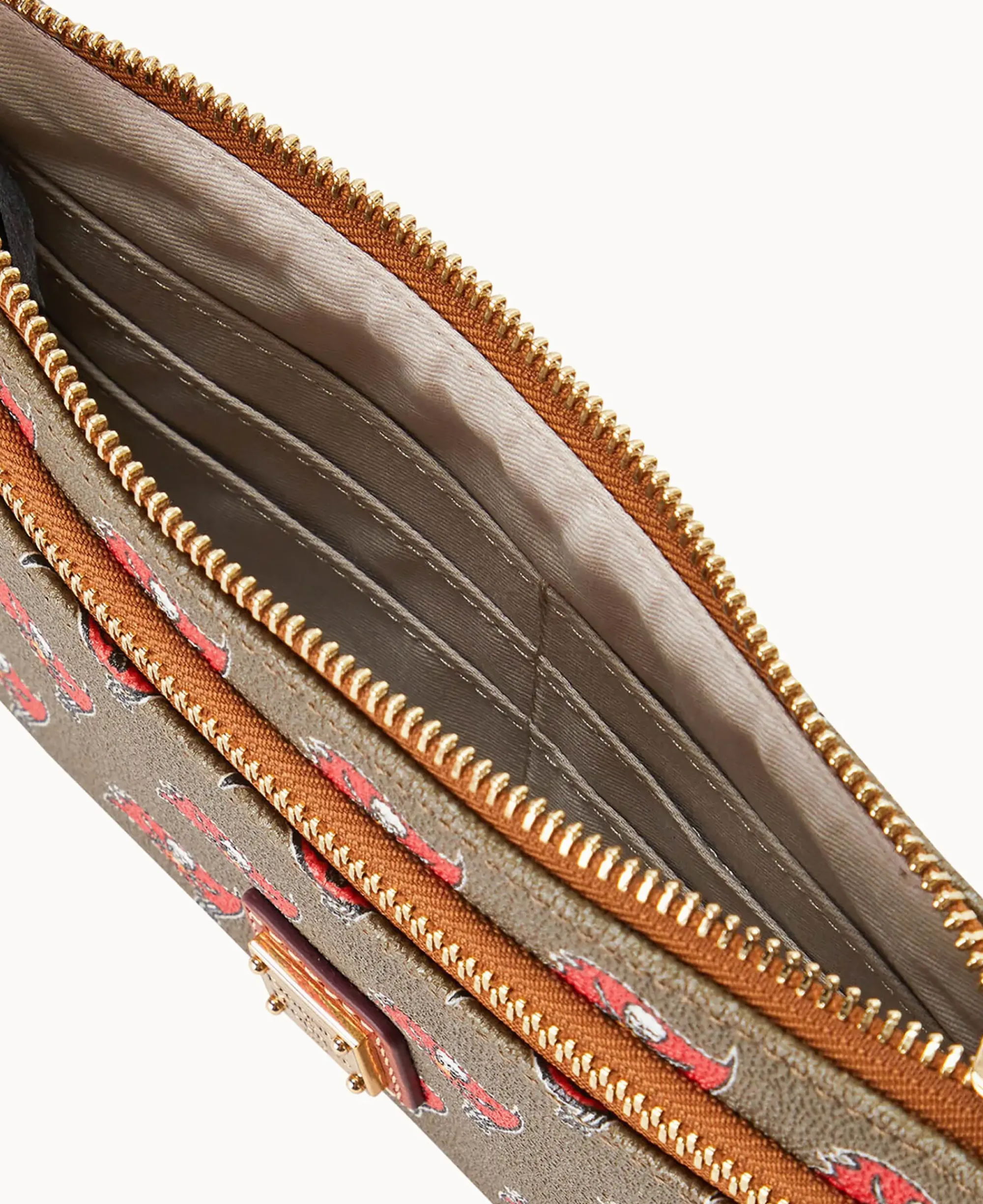 Dooney & Bourke Grab and Go|Wristlets<NFL Buccaneers Double Zip Wristlet Tampa Bay Buccaneers