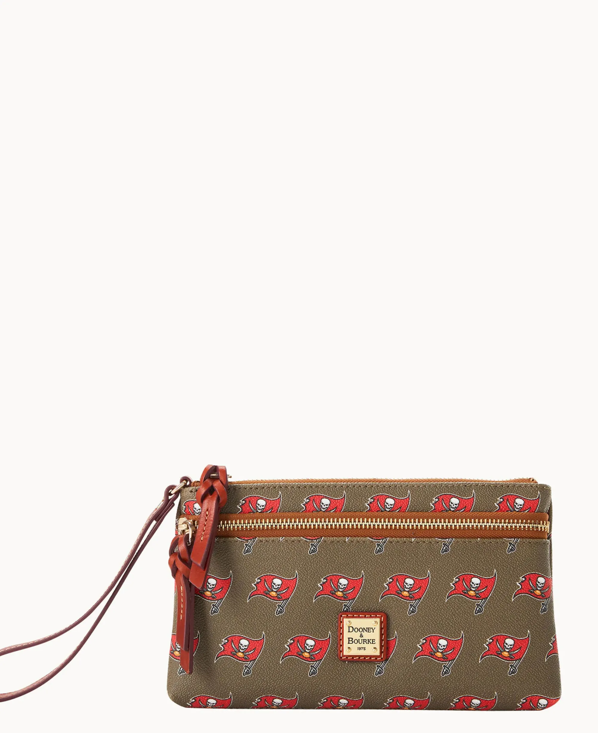 Dooney & Bourke Grab and Go|Wristlets<NFL Buccaneers Double Zip Wristlet Tampa Bay Buccaneers