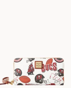 Dooney & Bourke Grab and Go|Wristlets<NFL Large Zip Around Wristlet BUCCANEERS