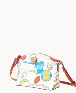 Dooney & Bourke Game Day Ready|Printed Fabric<NFL Suki Crossbody CHARGERS
