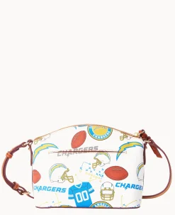 Dooney & Bourke Game Day Ready|Printed Fabric<NFL Suki Crossbody CHARGERS