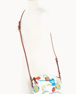 Dooney & Bourke Game Day Ready|Printed Fabric<NFL Suki Crossbody CHARGERS